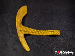 Alfa Romeo Giulia Paddle Shifter Covers - Carbon Fiber - Yellow Candy Alfa Romeo Giulia Paddle Shifter Covers - Carbon Fiber - Yellow Candy